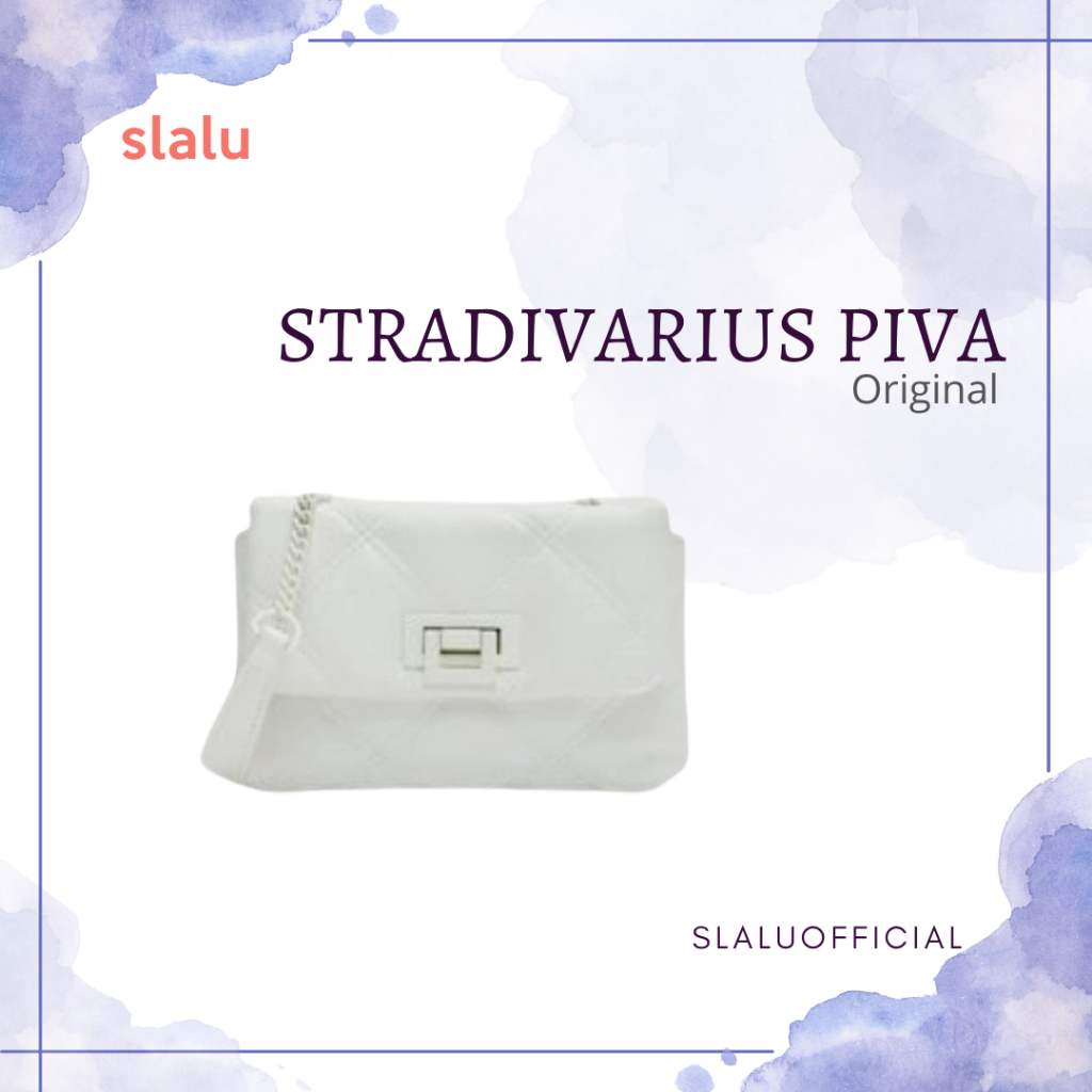 Tas Selempang Wanita Branded Stradivarius Piva In Stock Warna Putih
