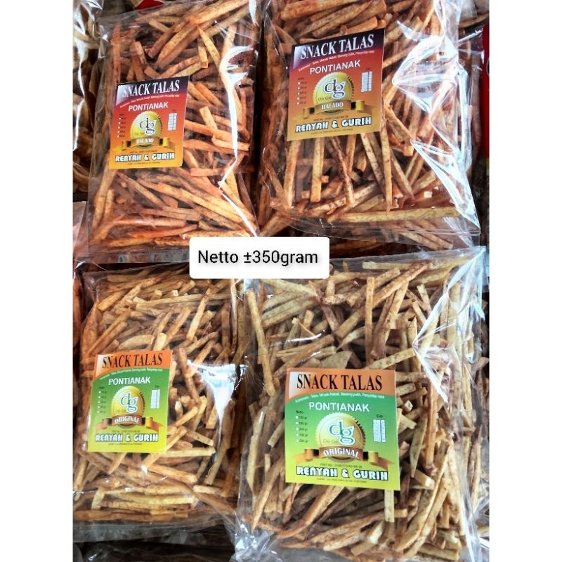 

Snack Talas Pontianak / Stick Talas DG / Stik Talas De Ge / Oleh oleh Khas Pontianak / Stick Keladi / Keripik Tales / Keripik Keladi / Outiau / Stick Talas De Ge