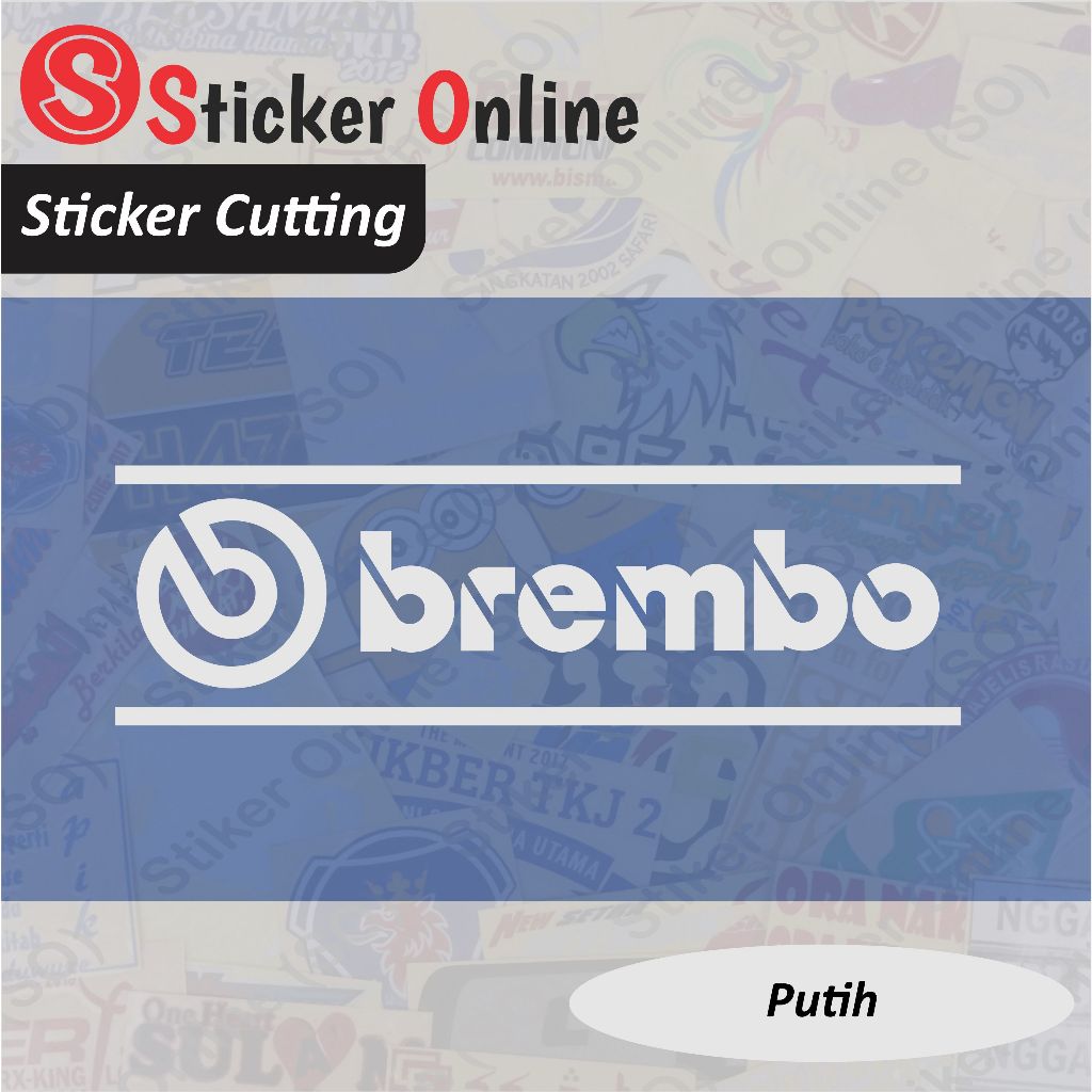 Stiker Brembo Garis | Sticker Cutting Brembo Garis Motor Mobil