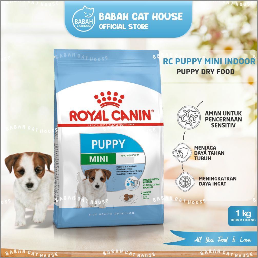 ROYAL CANIN MINI PUPPY 1KG Makanan Anjing Anak Junior Dog Food Rc Small Breed Dry Kering Umur 1 2 Bu