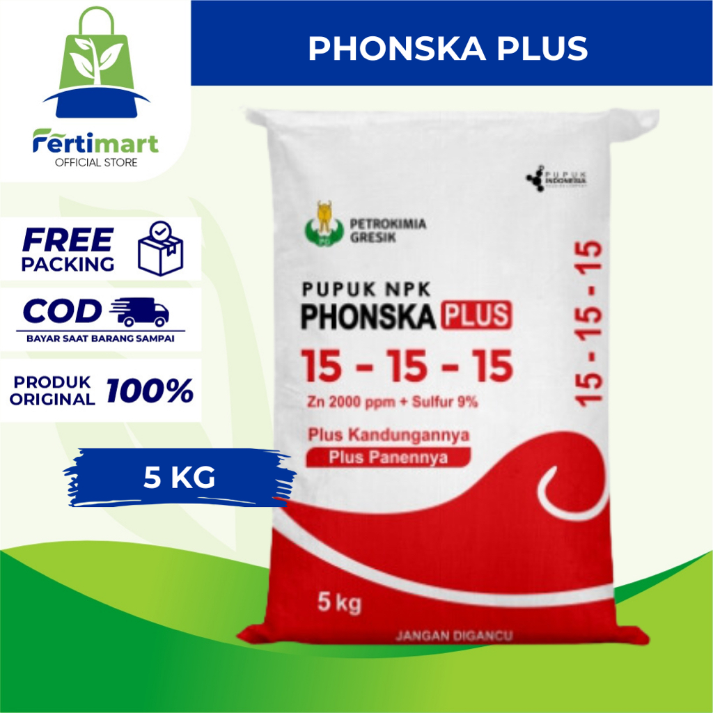 Fertimart - Pupuk NPK Phonska Plus 15-15-15 5 Kg Sulfur Zinc Petrokimia Gresik