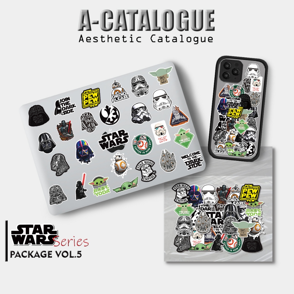 

27 PCS STICKER CASE HANDPHONE LAPTOP TUMBLR BUJO AESTHETIC HYPEBEAST SKATEBOARD || STAR WARS VOL.3