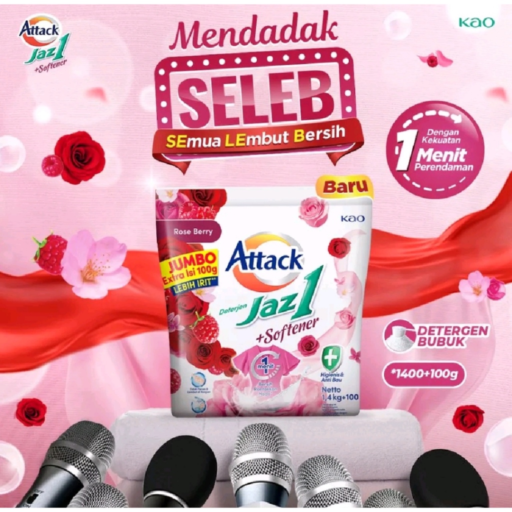 [PROMO] ATTACK Jaz1 + Softener Detergen Bubuk Jumbo 1,4kg + 100gr