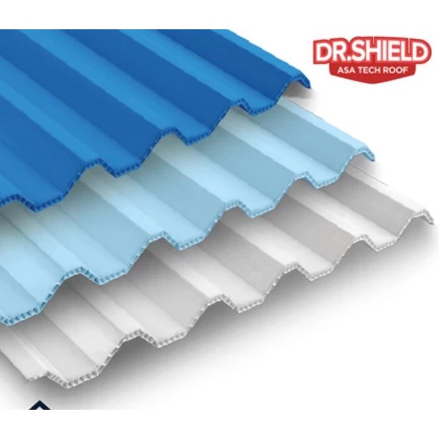 Atap Dingin UPVC Dr Shield lebar 1 meter / Atap kanopi / Atap Rumah