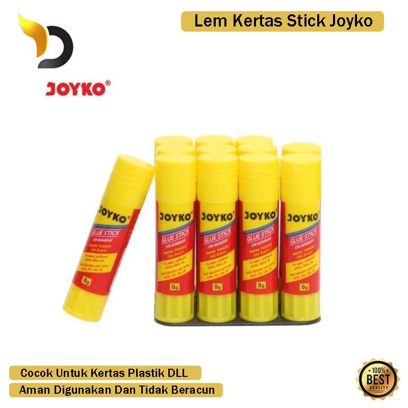 

Lem Kertas Glue Stick Joyko Bening Aman Praktis Lem Kertas Multifungsi Premium 8 Gram