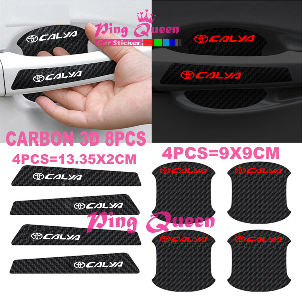 8PCS STICKER HANDLE MOBIL CALYA STICKER PELINDUNG HANDLE GAGANG PINTU MOBIL TOYOTA CALYA