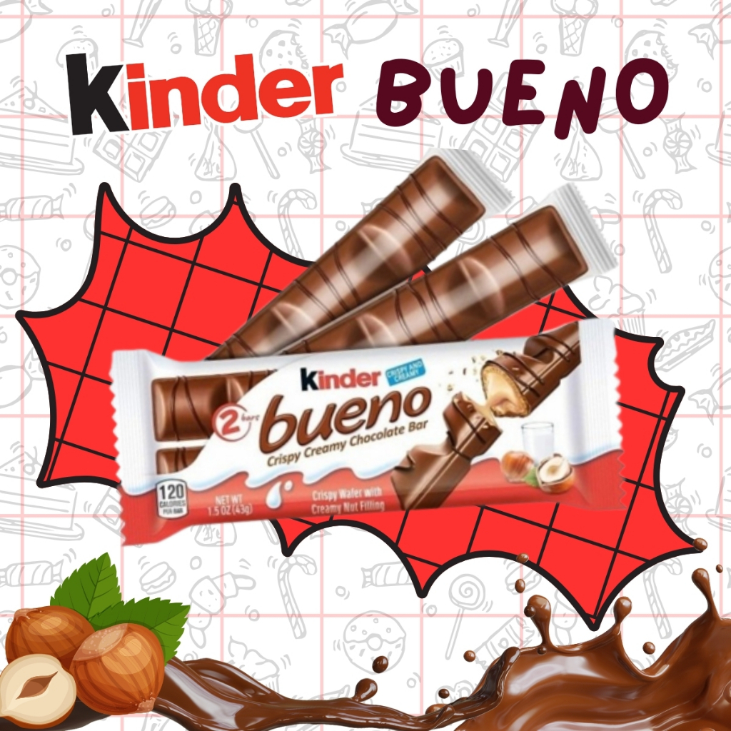 

Kinder Bueno Wafer berlapis Cream Chocolate 43G 5 pcs