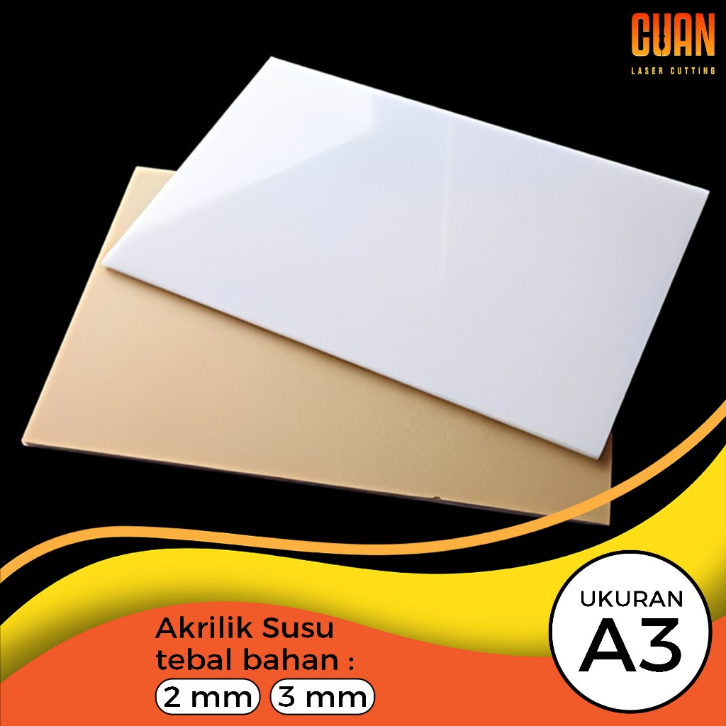 

Akrilik susu lembaran Ukuran A3 - 2mm, 3mm