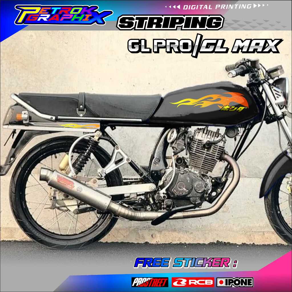 STRIPING VARIASI HONDA GL PRO - GL MAX / STICKER LIST VARIASI MOTOR GL PRO - GL MAX