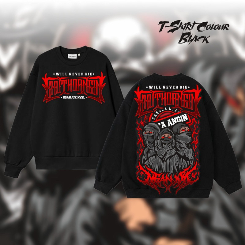 Sweater Crewneck Distro Nganjuk Kutho Angin Sweater Desain Kota