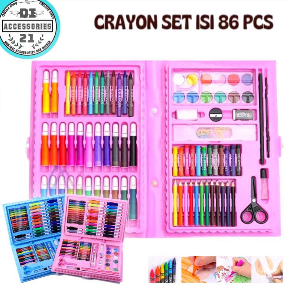 

KODE N8J2 CRAYON SET 86 PCS PENSIL WARNA CRAYON MEWARNAI ANAK ANAK COPER SET MENGGAMBAR