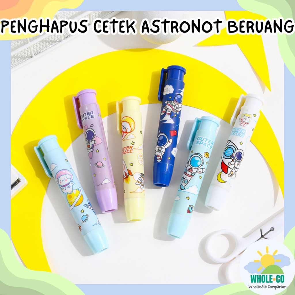 

Penghapus Cetek Astronot Beruang Premium Panjang bentuk Pulpen Lucu Unik Imut Termurah Grosir Cod