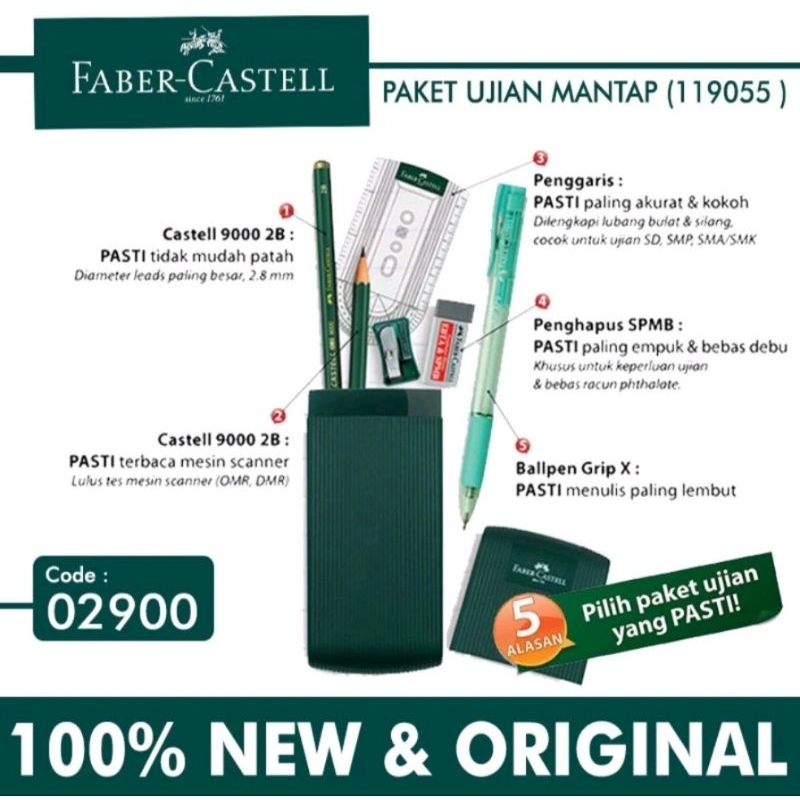 

Paket Ujian Mantap Faber Castell 100% ASLI ORIGINAL