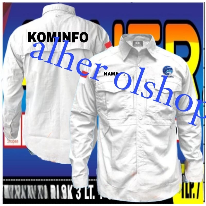 kemeja tactical Kominfo bordir baju tactical Kominfo seragam tactical KOMINFO Pdl tactical Kominfo k
