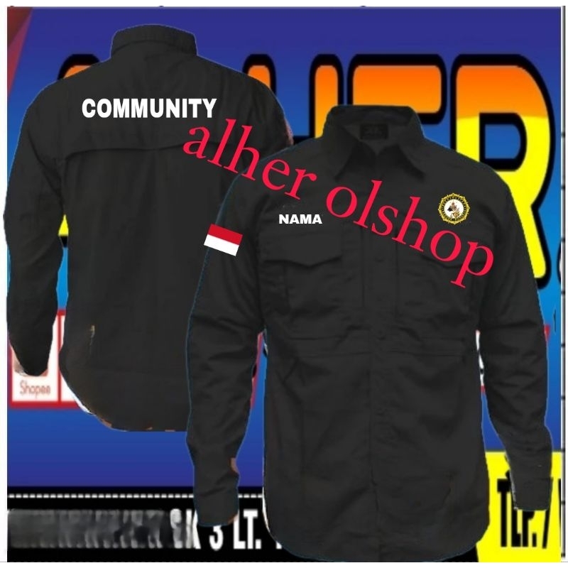 kemeja tactical community baju tactical community seragam tactical community kemeja community baju c