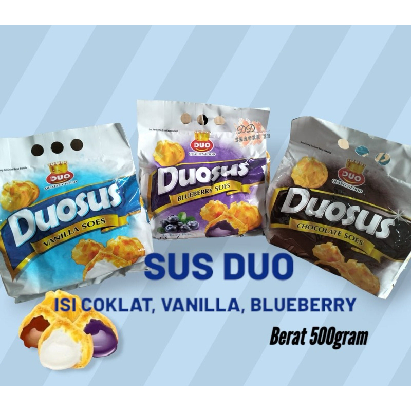 

KUE DUO SUS 500GR / SOES KERING ISI LUMER COKLAT VANILLA BLUEBERRY