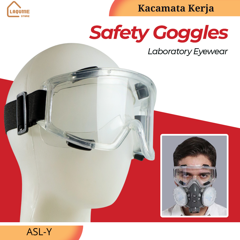 Kacamata Safety Bening Anti Embun Kacamata Kerja Pelindung Proyek Anti Debu