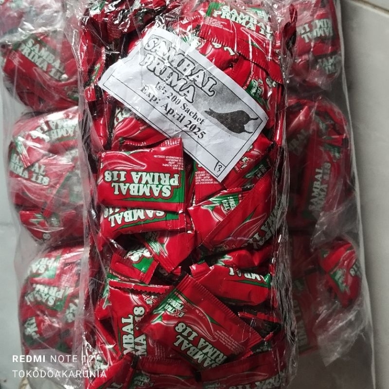 

Saos Sambal Prima 1 pak (isi 200 sachet)