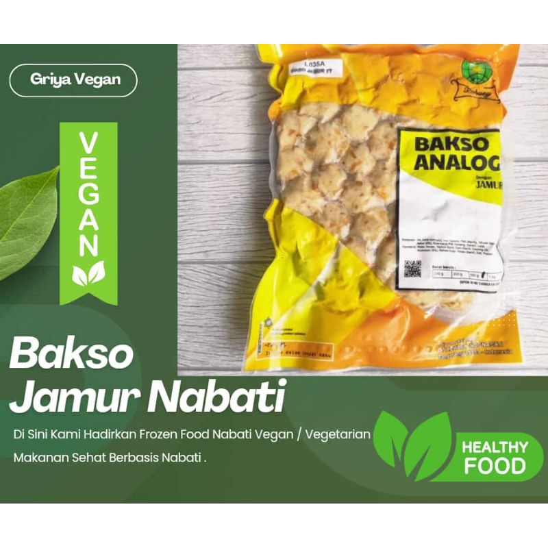 

Bakso Jamur Analog Vegan Ruhey 500 Gram