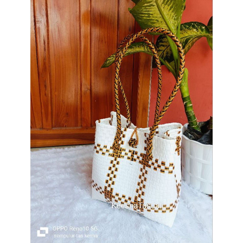 Tas anyaman plastik jali jali premium nona size L