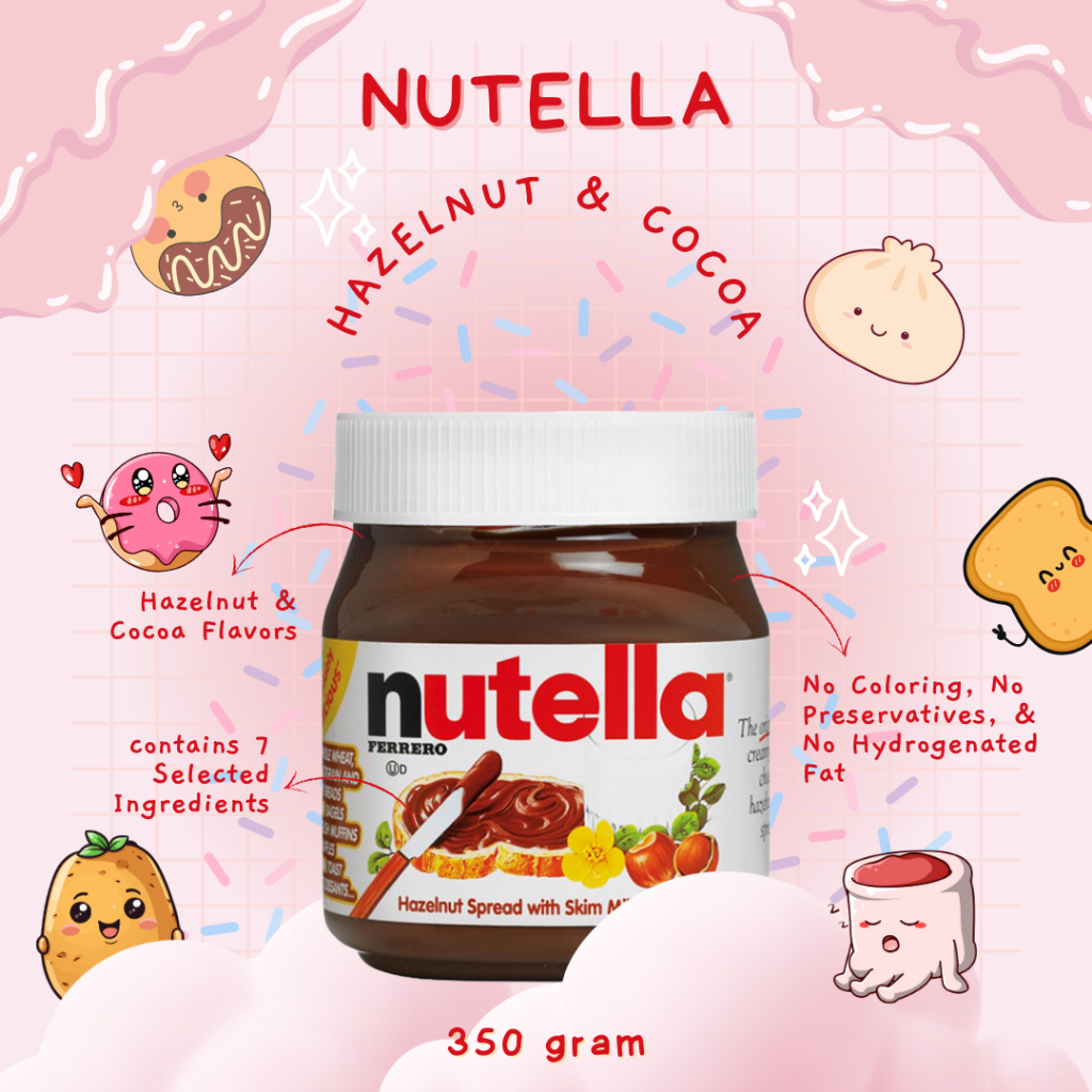 

Nutella Hazelnut Spread Selai Cokelat 350gr