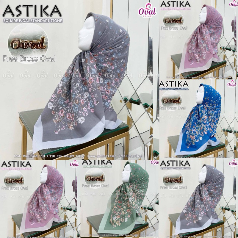 Astika Square Motif Original Oval Hijab motif Voal Square Motif Original Oval Hijab