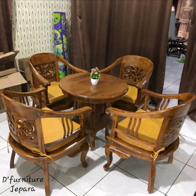 kursi teras betawi kayu jati kursi tamu betawi