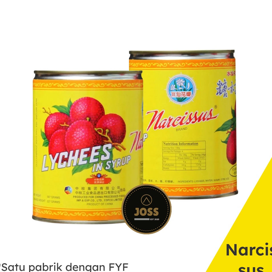 

Extra promo INSTAN Leci NARCISSUS Buah Leci Kaleng Lychee 567gr