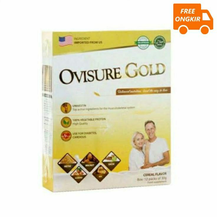 

Berkualitas 1 BOX Ovisure Gold Plus Susu Bubuk Vitamin Tulang Sendi Atasi Osteoporosis Pengapuran Tulang Sendi Syaraf Kejepit Asli Original 1 Box 12 Sachet