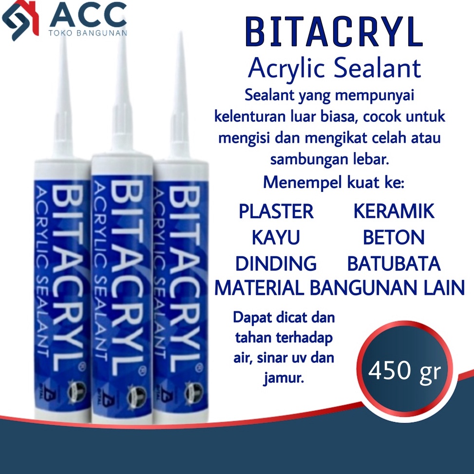 

ART L46C Bitacryl Acrylic Sealant 45 Gram Lem Acrylic Sealant