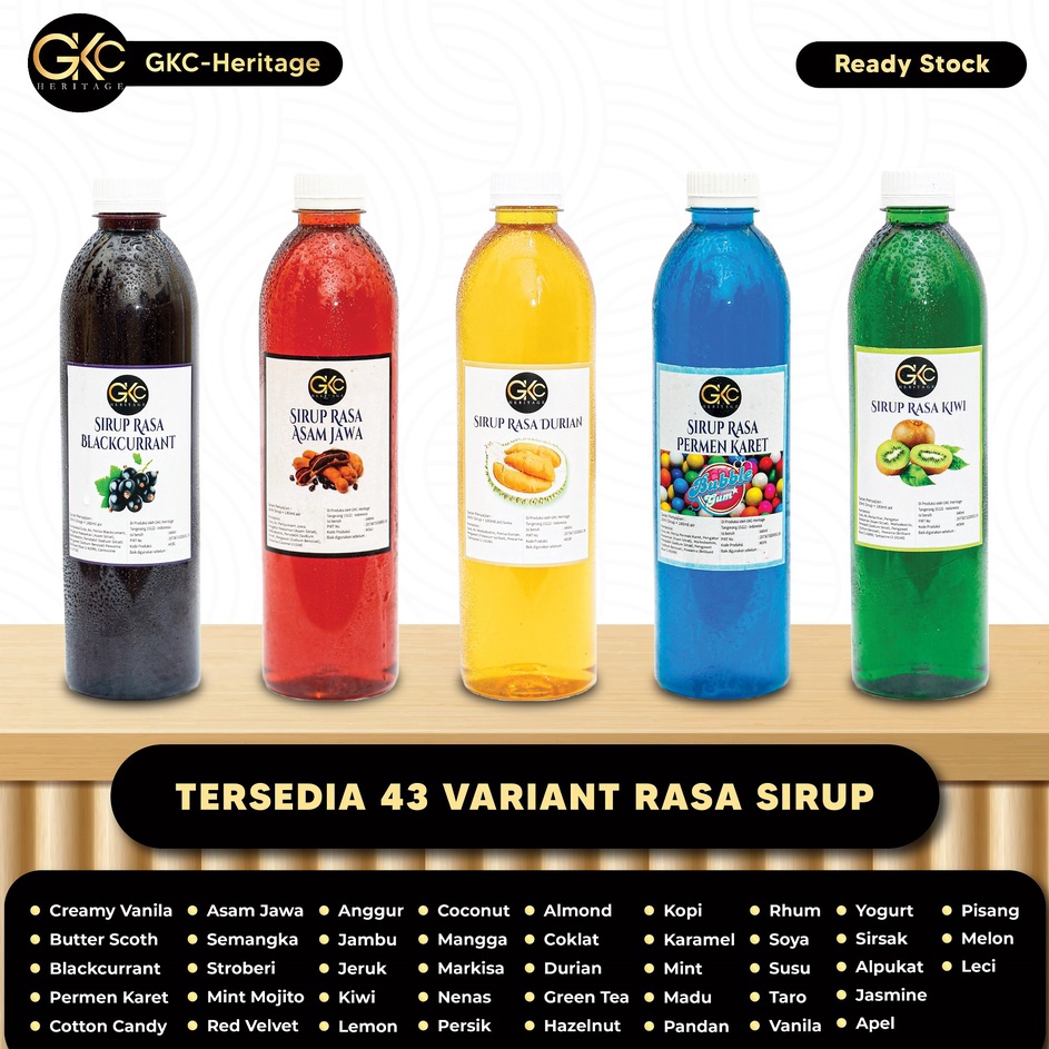 

New Stock Gkc Heritage Sirup Aneka Rasa Syrup Variant Flavor 64ml
