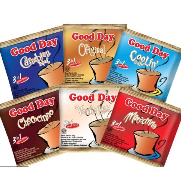 

Top banget Good Day Kopi instant 1 pcs renceng