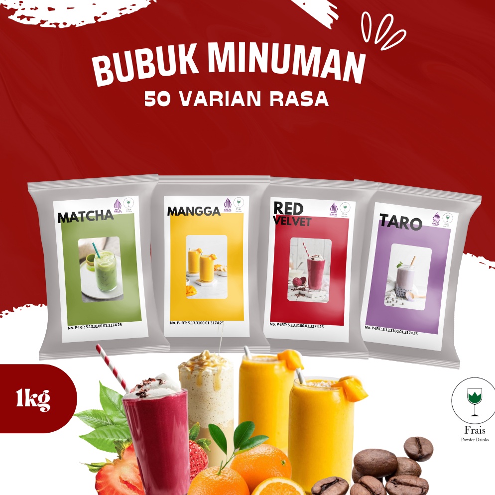 

Laris Lagi BUBUK MINUMAN 1KG SERBUK MINUMAN ANEKA BUBUK MINUMAN KEKINIAN MINUMAN INSTAN MINUMAN BOBA BOBA DRINKS