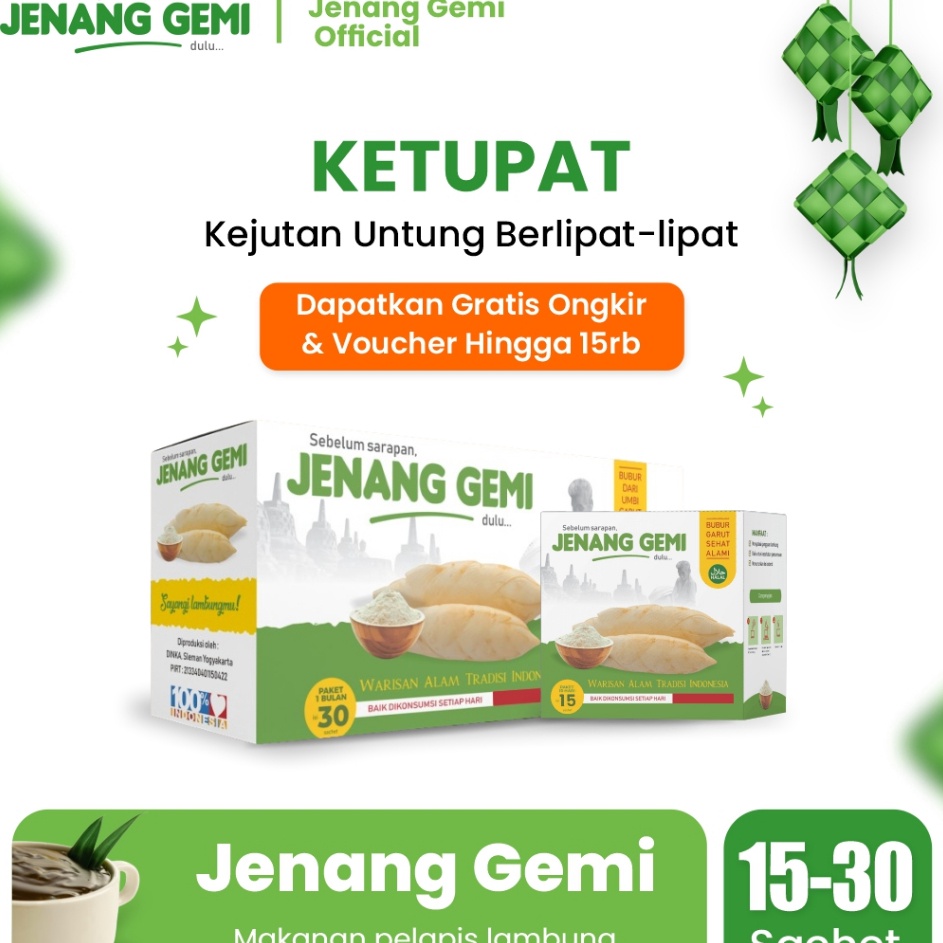 

Sedia Jenang Gemi Bubur Sehat Ekstrak Umbi Garut Kaya Manfaat