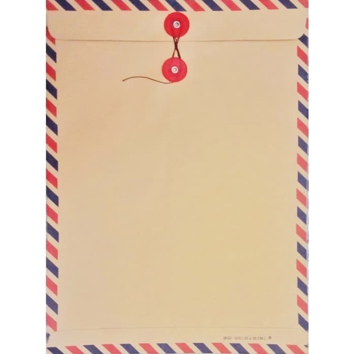 

KODE X4V9 AMPLOP COKLAT FOLIO TALI 31 AIRMAIL 31 5 Pcs