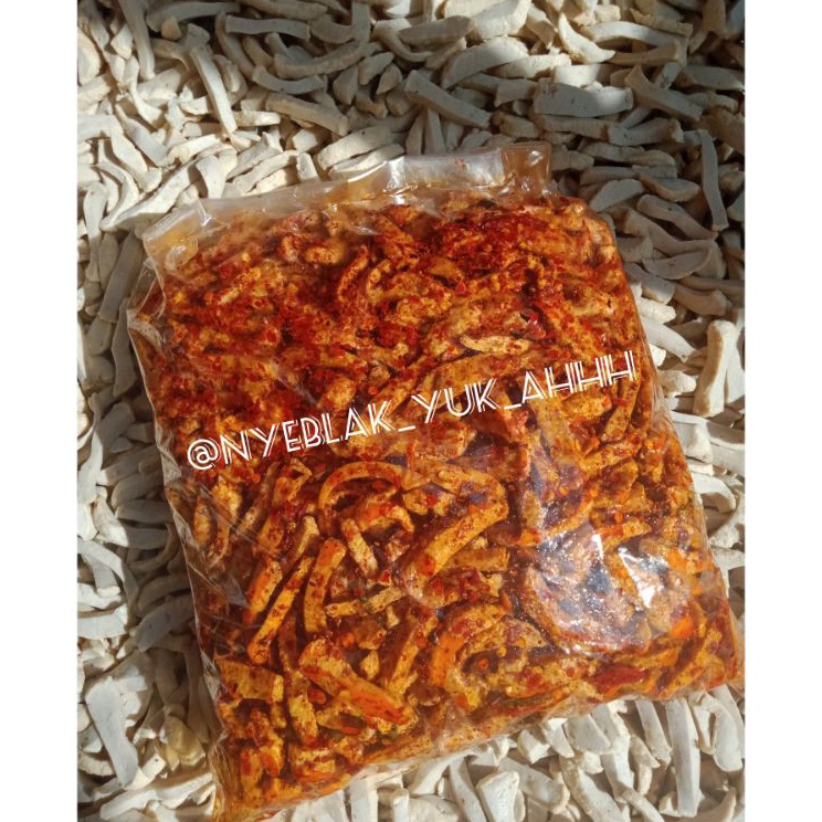 

Super deal COD basreng baso goreng Basreng stik pedas basreng kering cabe asli daun jeruk 1kg