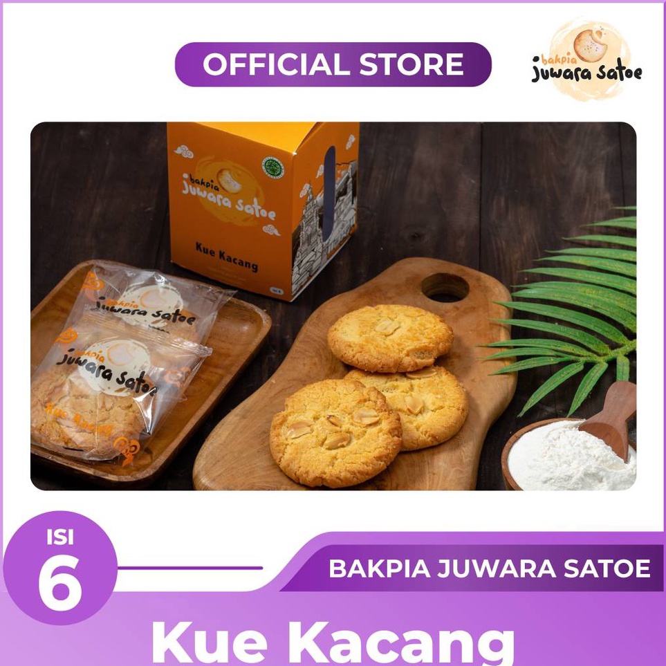 

Promo Terbatas BAKPIA JUWARA SATOE Isi 6 Kue Kacang Oleh Oleh Khas Jogja