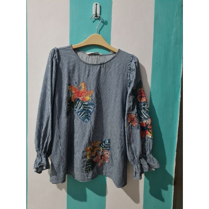 PL Atasan Salur Bordir Zara