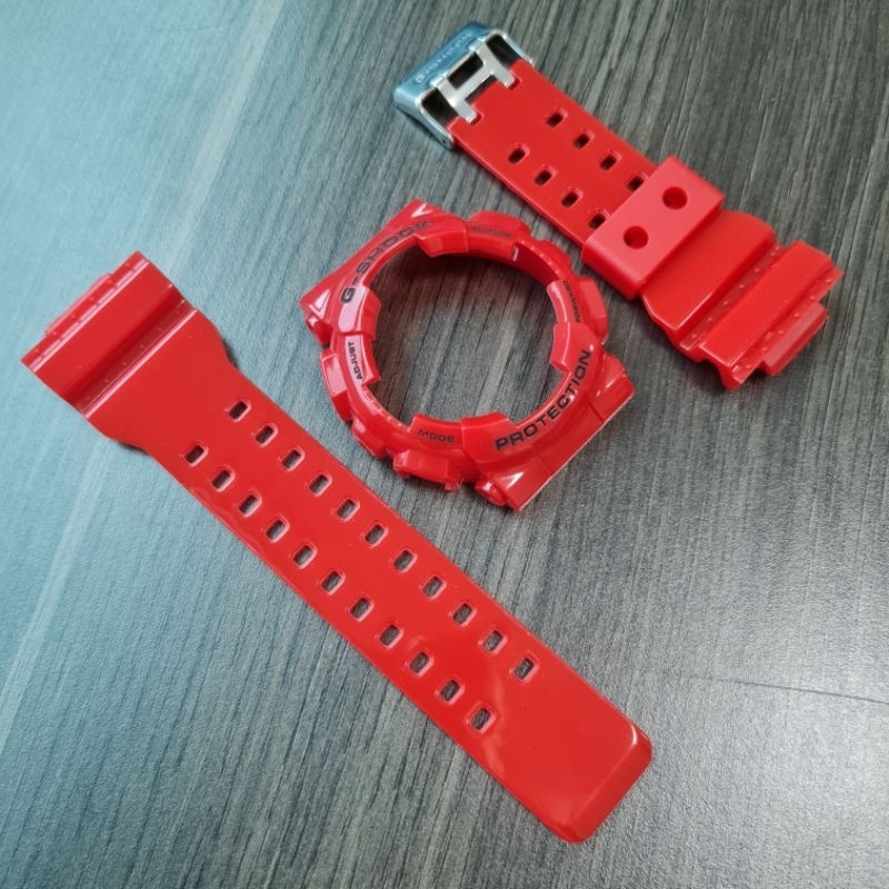 BNB BEZEL STRAP G-SHOCK GA-100 GA-110 GA-120 GD-120 RED BLACK GLOSSY