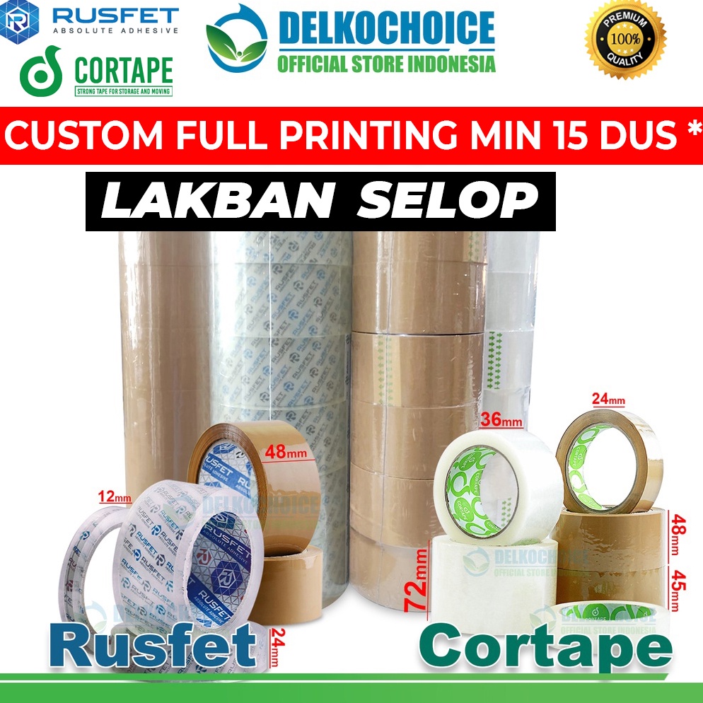 

ART T9S Lakban Isolasi CORTAPE RUSFET BENING COKLAT Solatip OPP Tape VARIAN TERMURAH SELOP