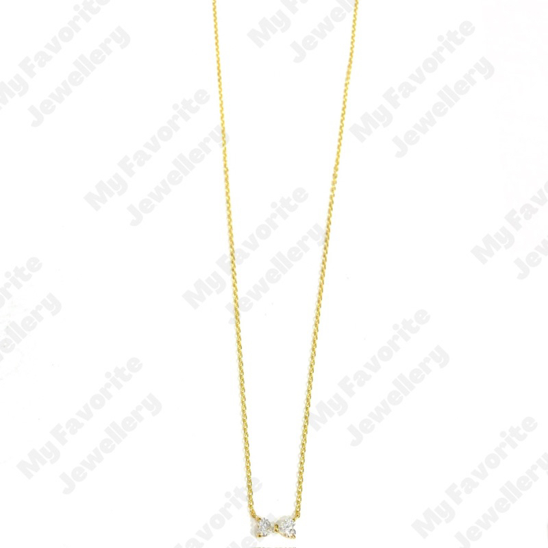 Kalung Pita Permata Mini Emas Asli Kadar 875