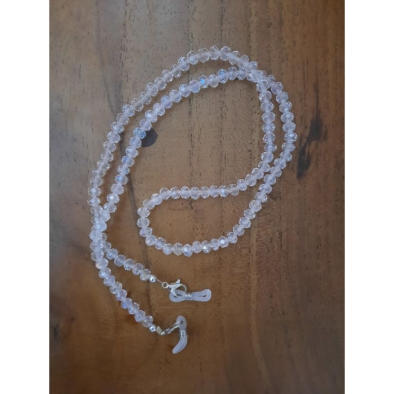 kalung kacamata kalung batu kristal bening