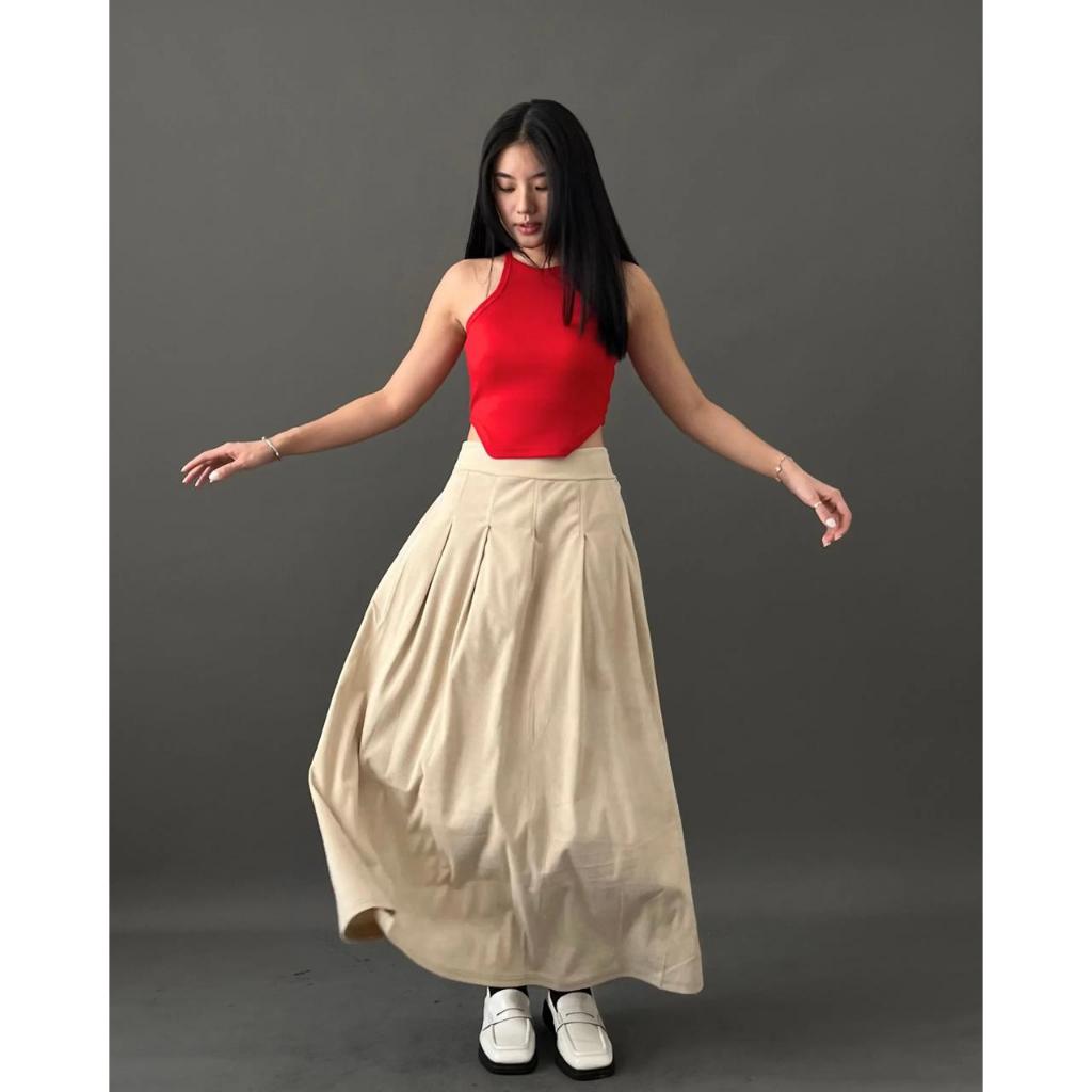 SOLAZ - MOSCOW MAXI SKIRT| Rok Wanita - Corduroy Maxi / Rok Panjang Jumbo Skirt Basic Size Besar Man