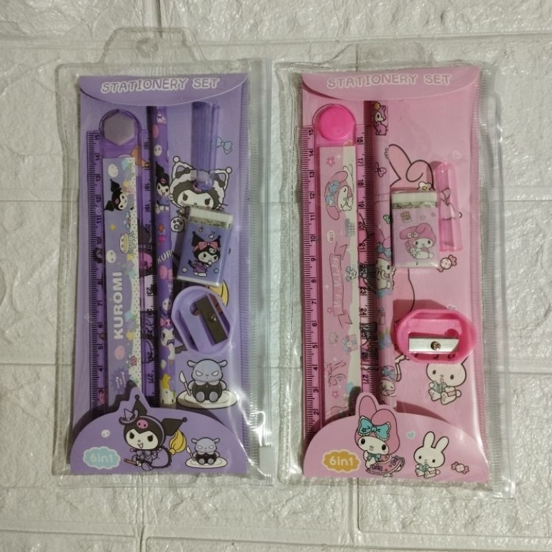 

set alat tulis dompet sanrio