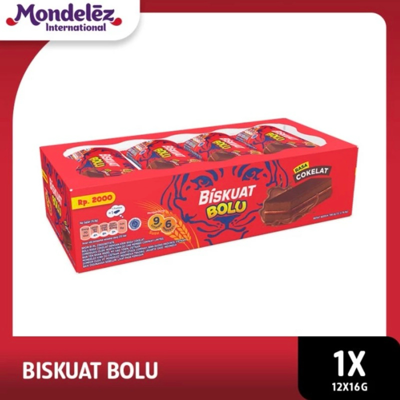 

[READY] Biskuat Bolu Coklat/Susu 16gr - Box