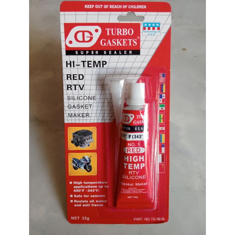 LEM RED SILICONE / LEM GASKET MAKER LEM SILICONE RED 32g
