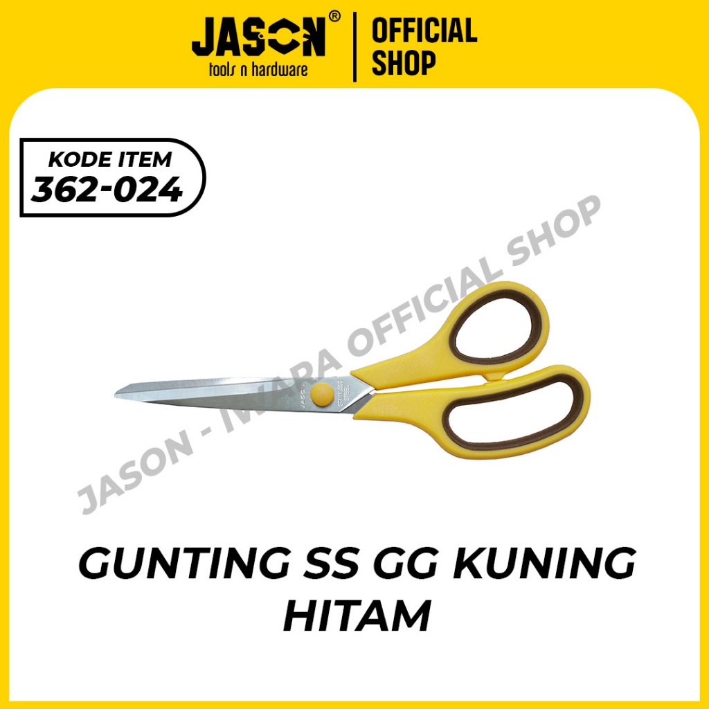 

JASON GUNTING STAINLESS /GUNTING SS GG KUNING HITAM | 362 -024