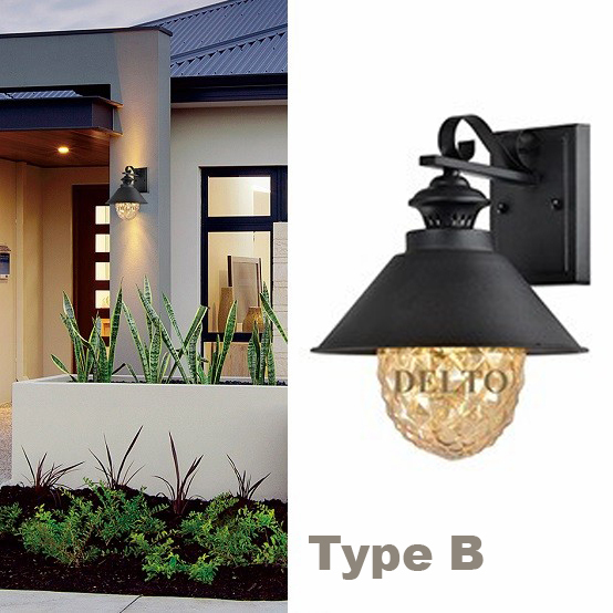 Lampu hias pagar taman outdoor waterproof vintage industrial retro classic modern minimalis elegan l