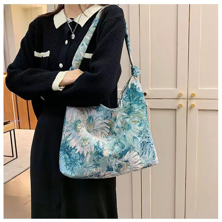 QH Temus-Tote Bag - Tas Bahu Wanita Tas Tote Bag Wanita Import ToteBag Kekinian Tote Bag Kanvas Tas