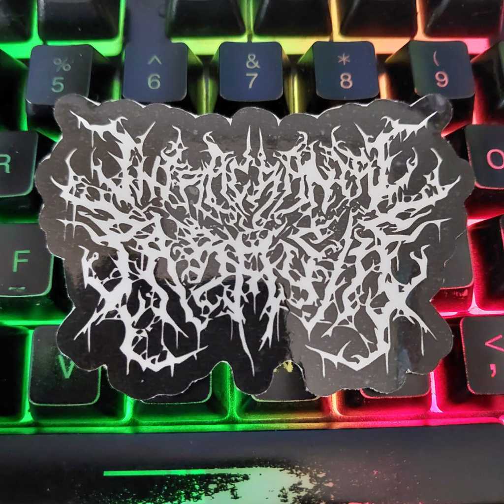 STIKER INTRACRANIAL PARASITE  - STIKER MUSIK BAND METAL INDONESIA - DEATH METAL VINYL ANTI AIR